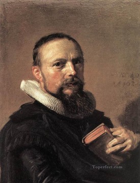 Frans Hals Painting - Samuel Ampzing retrato del Siglo de Oro holandés Frans Hals